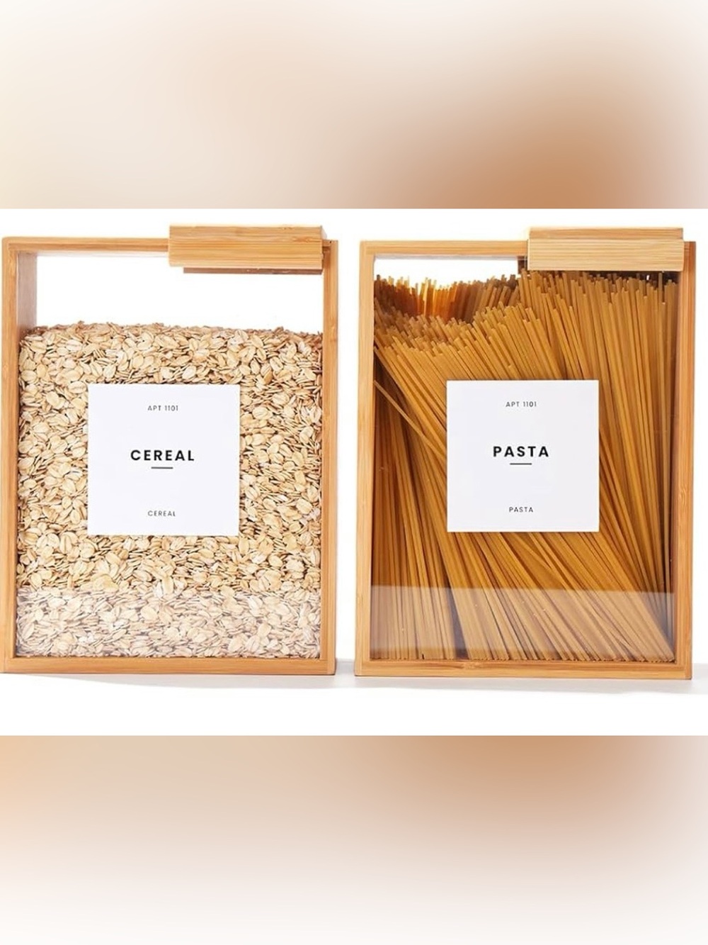 Set of 2 glass food storage containers